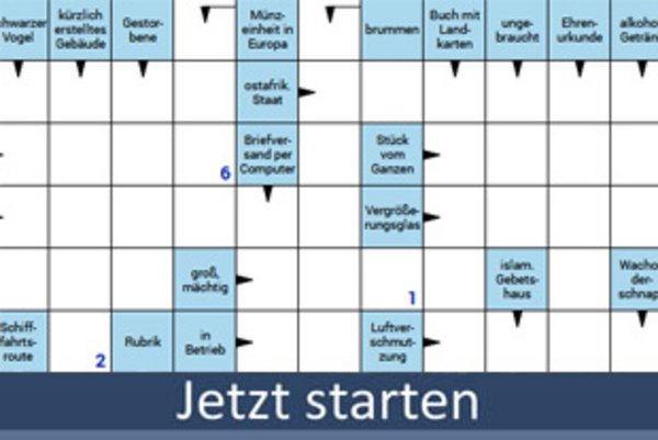 Kreuzworträtsel kostenlos online spielen