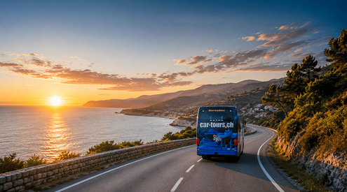 Zurücklehnen und geniessen – im komfortablen car-tours.ch Bus