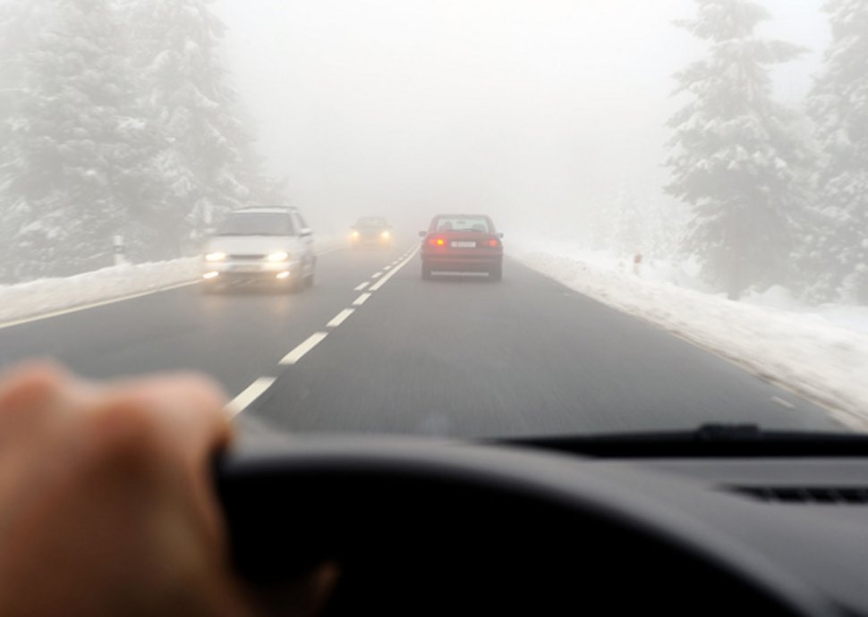 Autofahren im Winter.