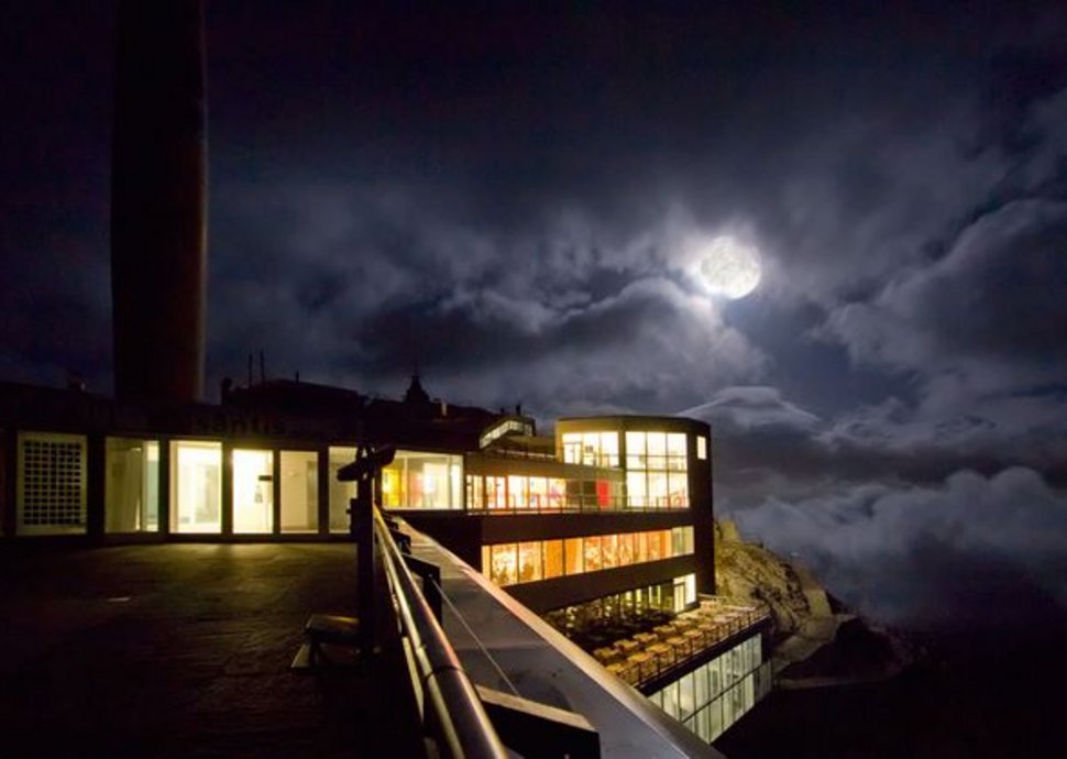 Säntis Bergbahn, Vollmond auf dem Säntis Säntis, Bergbahn Säntis, Ausflugsziel Säntis