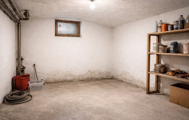 Feuchte Flecken im Keller sind ein Alarmzeichen. 