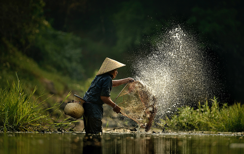 Fischer im Mekong Delta | © Adobe Stock
