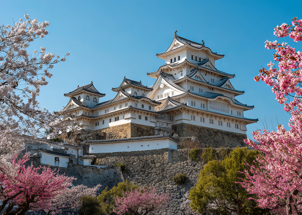 Burg Himeji im Frühling © Adobe Stock