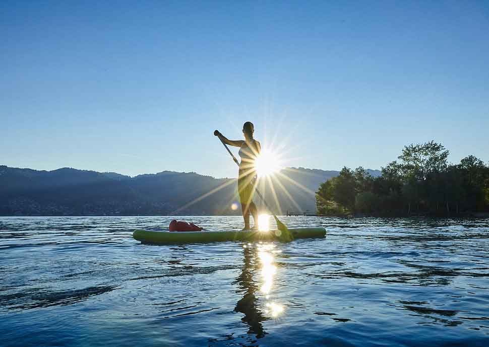Stand up paddling auf dem Thunersee
