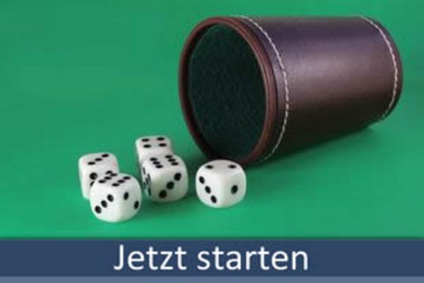 Yatzy / Yahtzee / Kniffel spielen bei 50PLUS.ch